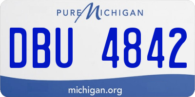 MI license plate DBU4842