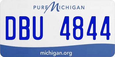 MI license plate DBU4844