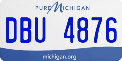 MI license plate DBU4876