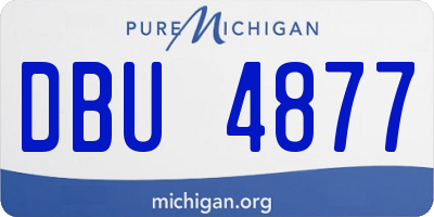 MI license plate DBU4877