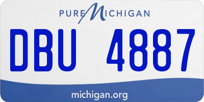 MI license plate DBU4887