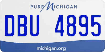 MI license plate DBU4895