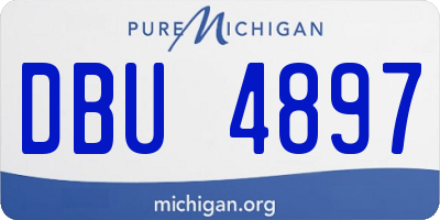 MI license plate DBU4897