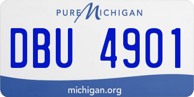 MI license plate DBU4901