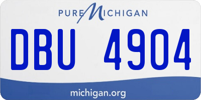 MI license plate DBU4904