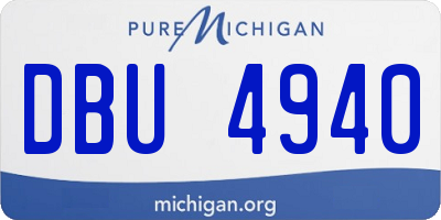 MI license plate DBU4940