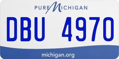 MI license plate DBU4970