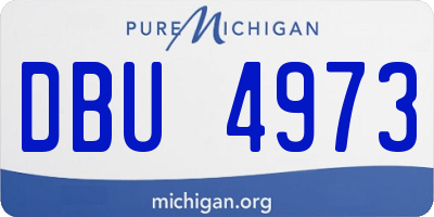 MI license plate DBU4973