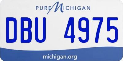 MI license plate DBU4975