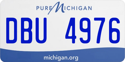 MI license plate DBU4976