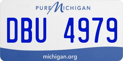 MI license plate DBU4979