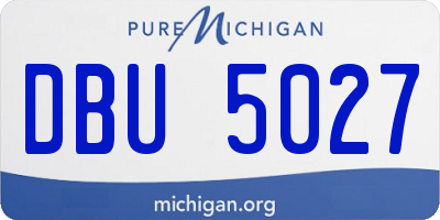 MI license plate DBU5027