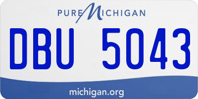 MI license plate DBU5043