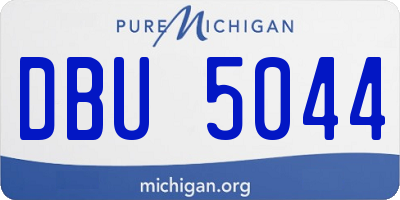MI license plate DBU5044