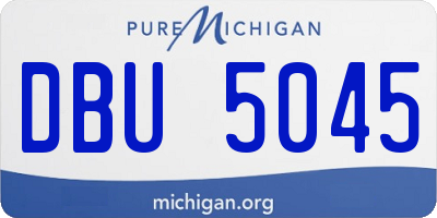 MI license plate DBU5045