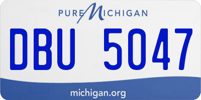 MI license plate DBU5047
