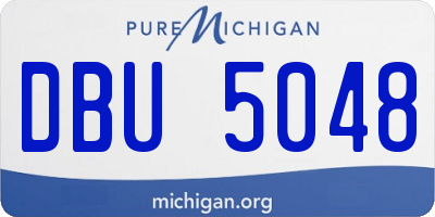 MI license plate DBU5048