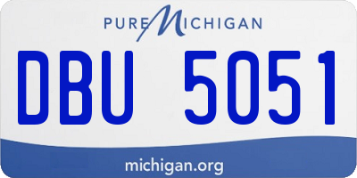 MI license plate DBU5051