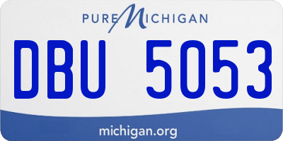 MI license plate DBU5053