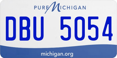 MI license plate DBU5054