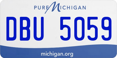 MI license plate DBU5059