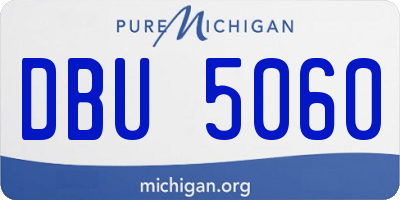 MI license plate DBU5060