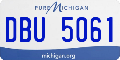 MI license plate DBU5061