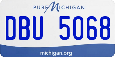 MI license plate DBU5068