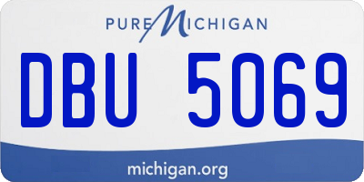 MI license plate DBU5069