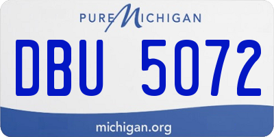 MI license plate DBU5072
