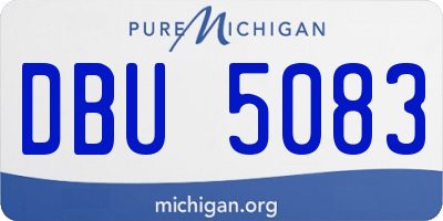 MI license plate DBU5083