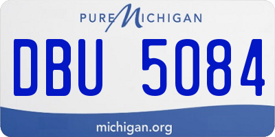 MI license plate DBU5084
