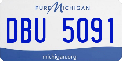 MI license plate DBU5091