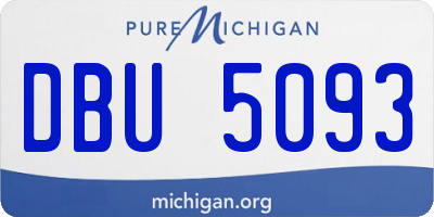MI license plate DBU5093