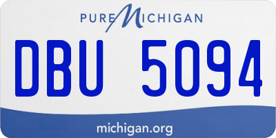 MI license plate DBU5094