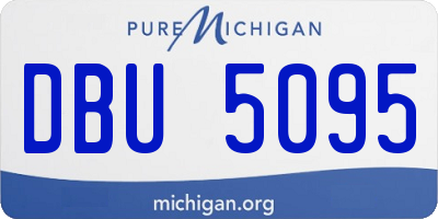 MI license plate DBU5095