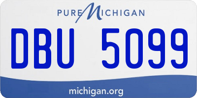 MI license plate DBU5099