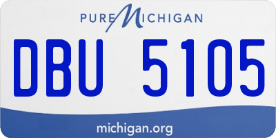 MI license plate DBU5105