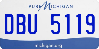 MI license plate DBU5119