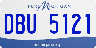 MI license plate DBU5121