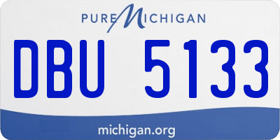 MI license plate DBU5133