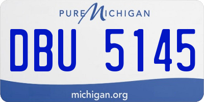 MI license plate DBU5145