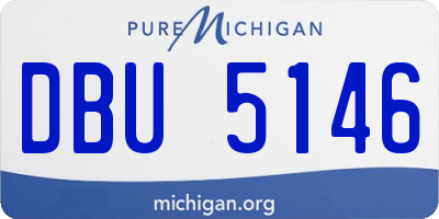 MI license plate DBU5146