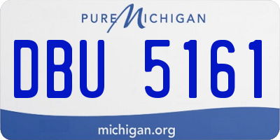 MI license plate DBU5161
