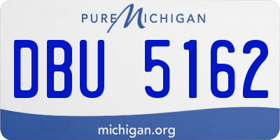 MI license plate DBU5162