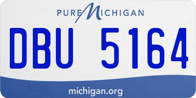 MI license plate DBU5164