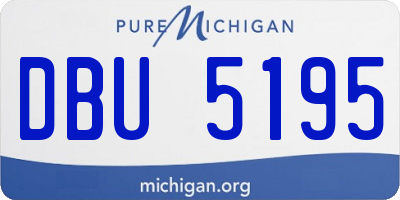 MI license plate DBU5195