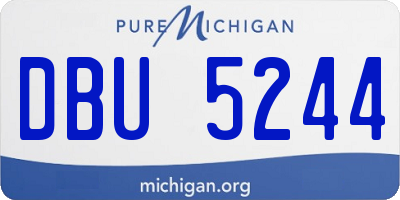 MI license plate DBU5244