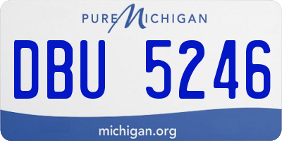 MI license plate DBU5246