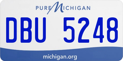 MI license plate DBU5248